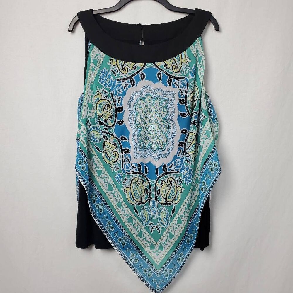 AGB Womans 2x Plus Blue Blouse